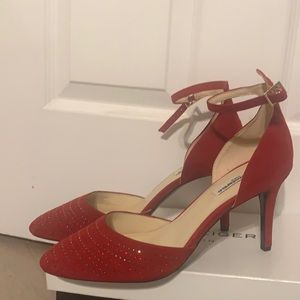 Brand New  Red “janelle” stiletto heels  toe